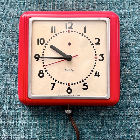 Westclox Dunbar Wall Decor Vintage Westclox Dunbar Red Electric